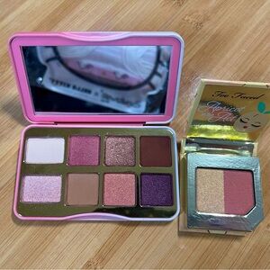 NEW Too Faced Tickled Peach Mini infused eyeshadow palette ➕ Too faced Blush duo